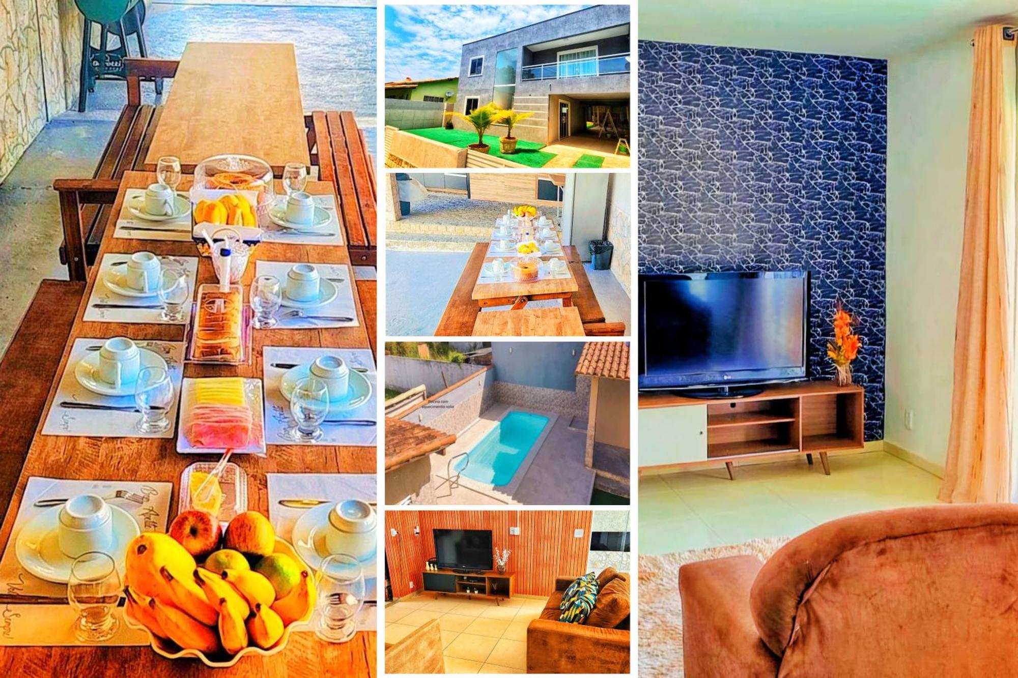 Holiday home Refugio Tropical Casa De Com Piscina Aquecida E 4 E Garagem 3 Carros, 800 Mtrs Da Internet 700 Mbps, Privado Com Pista De Skate , Quadra De Futevolei , Campos E Quadras De Futebol! Cabo Frio